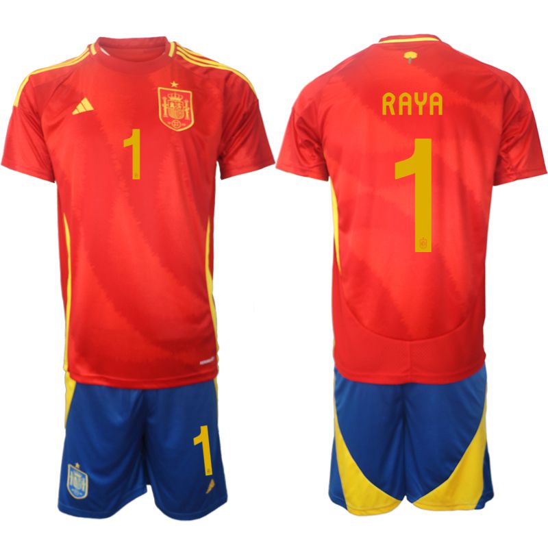 Men 2024-2025 Season Spain home red #1 Soccer Jersey->->Soccer Country Jersey